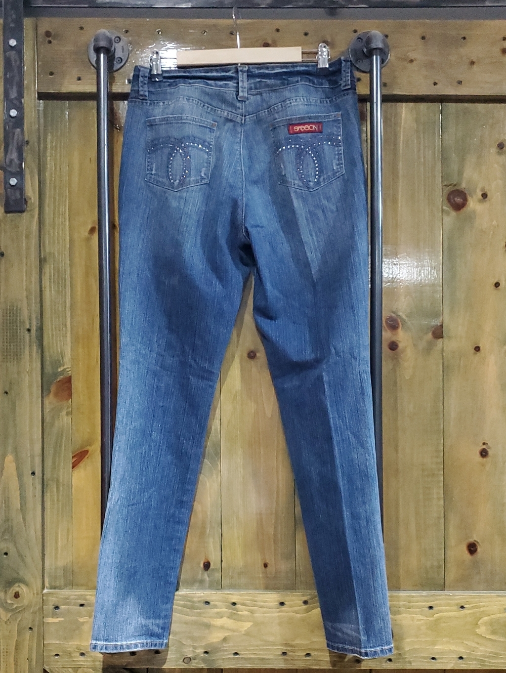 Sasson Jeans Shuffle Shimmer Back Pockets Ooh La La Stretch 80s Retro  Vintage